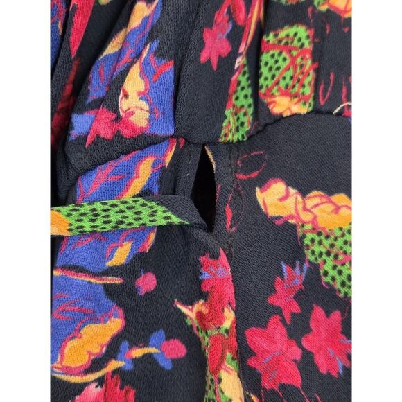 SALONI Lea Gathered Floral-Print Crepe De Chine Mini Wrap Dress | 2 Cottagecore - Picture 13 of 16